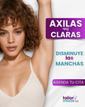 Axilas mas claras y uniformes.