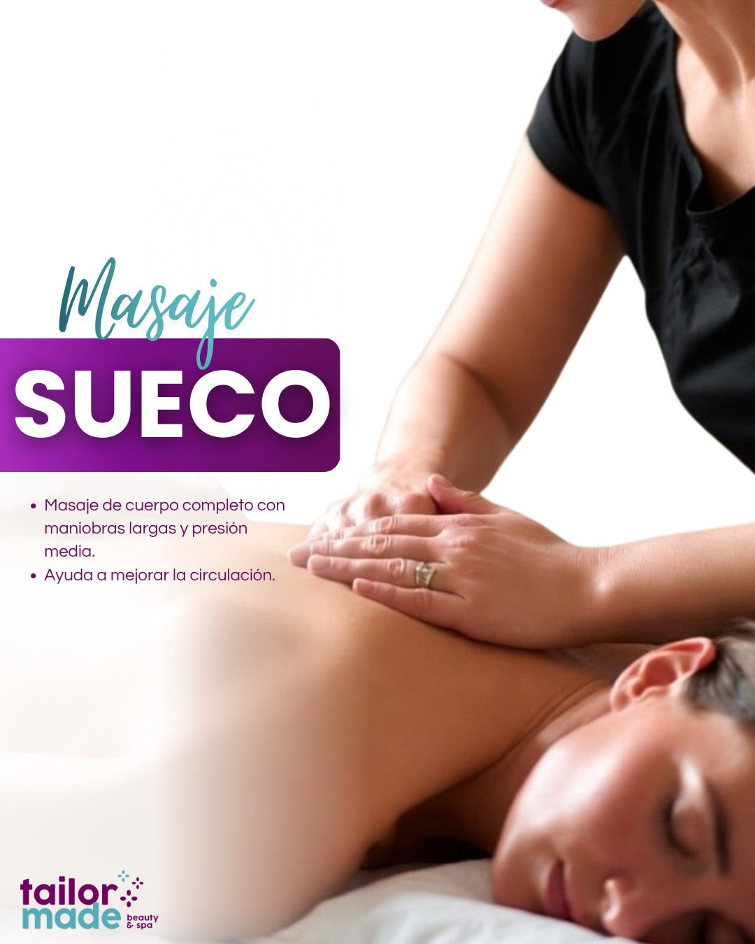 Masaje sueco, 50 minutos